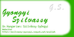 gyongyi szilvassy business card