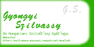 gyongyi szilvassy business card